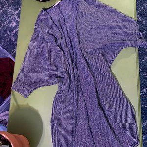 Black cream 3/4 sleeve length cardigan Lightweight